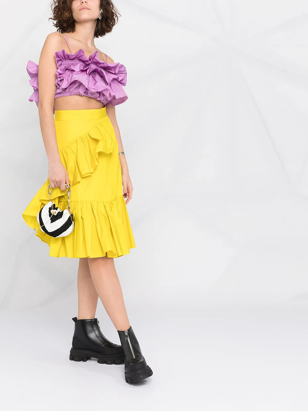 фото Msgm топ на бретелях с оборками