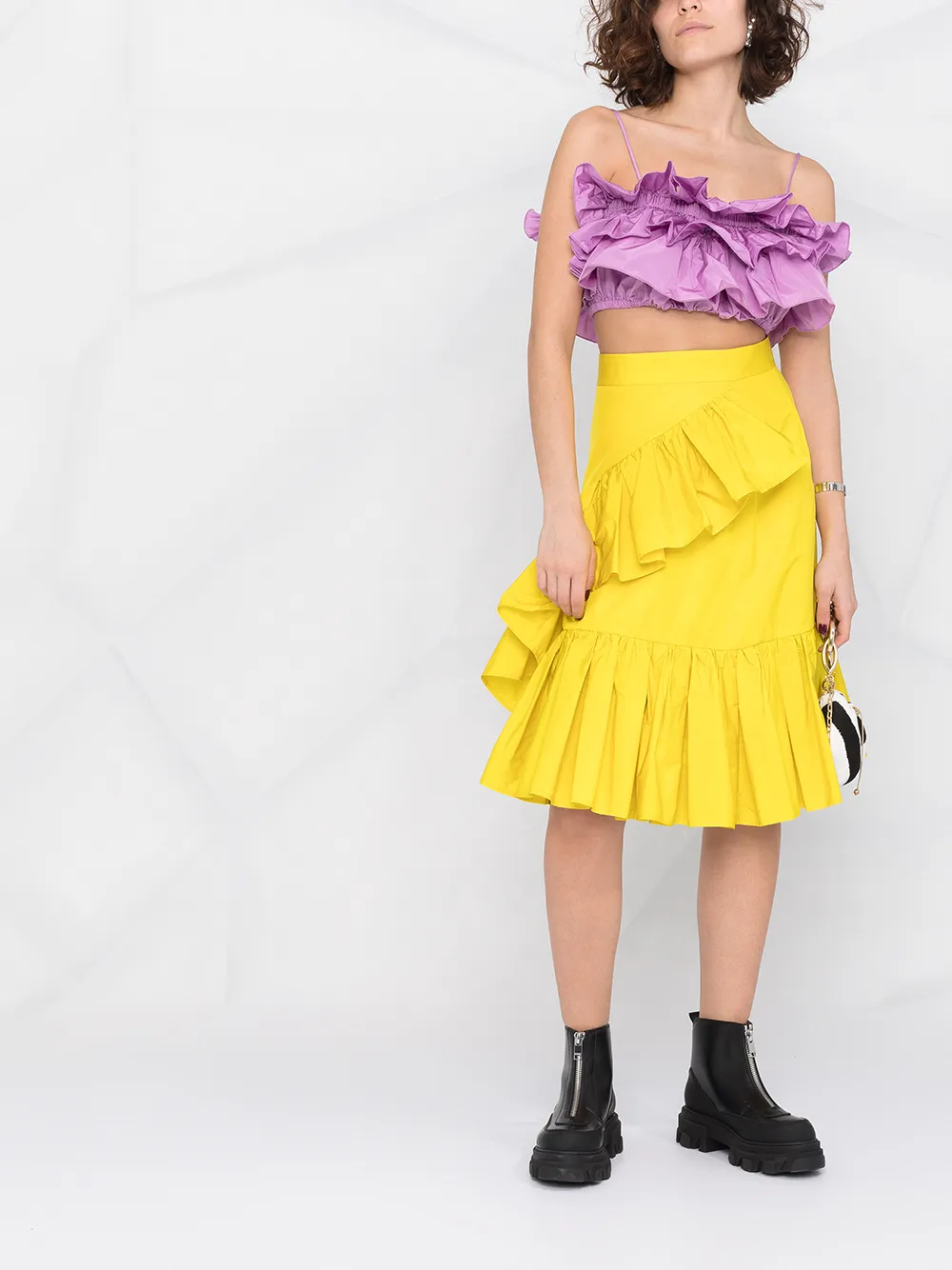 фото Msgm топ на бретелях с оборками