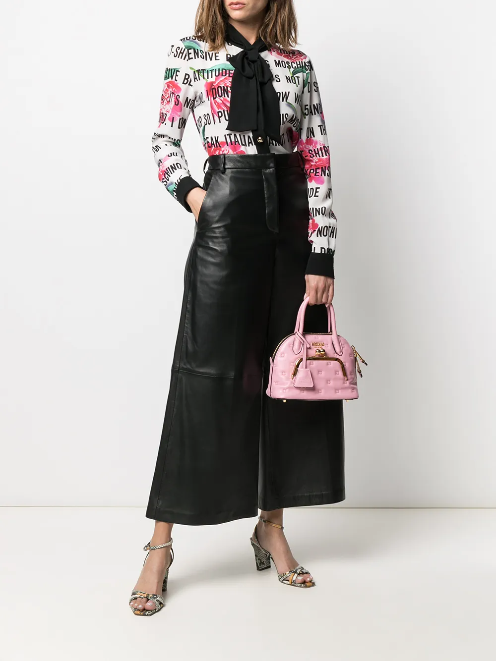 фото Moschino сумка-тоут с декоративной строчкой