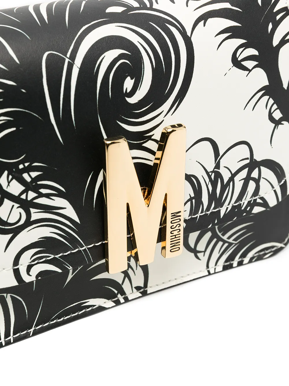 фото Moschino сумка на плечо с принтом и логотипом m