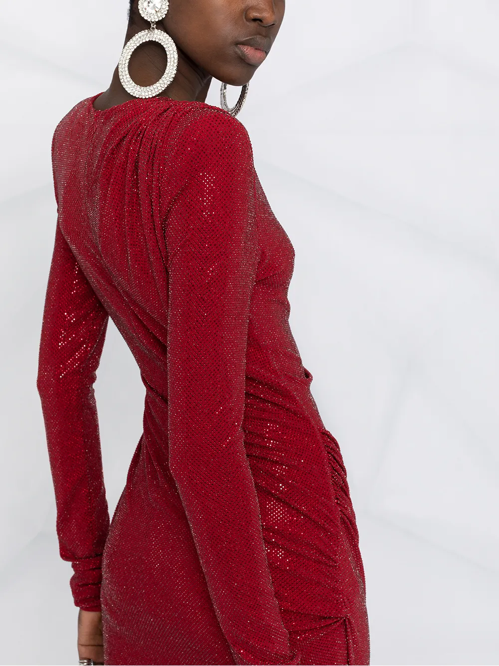 фото Alexandre vauthier платье асимметричного кроя с кристаллами