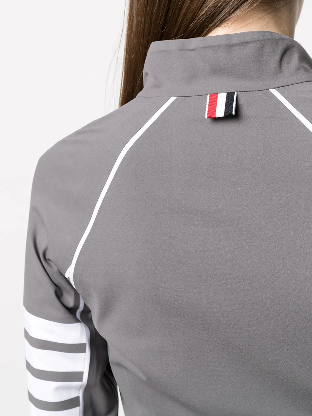 фото Thom browne компрессионная куртка на молнии с полосками 4-bar