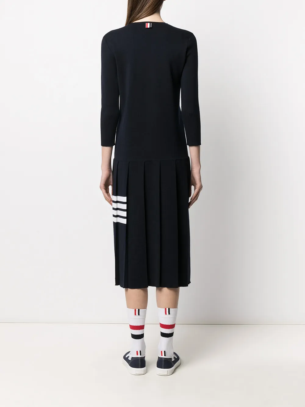 фото Thom browne трикотажное платье с полосками 4-bar