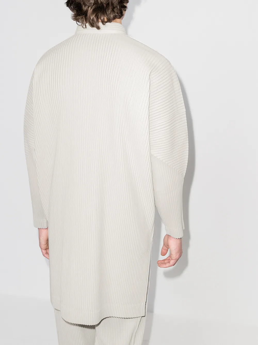 фото Homme plissé issey miyake рубашка с плиссировкой и длинными рукавами