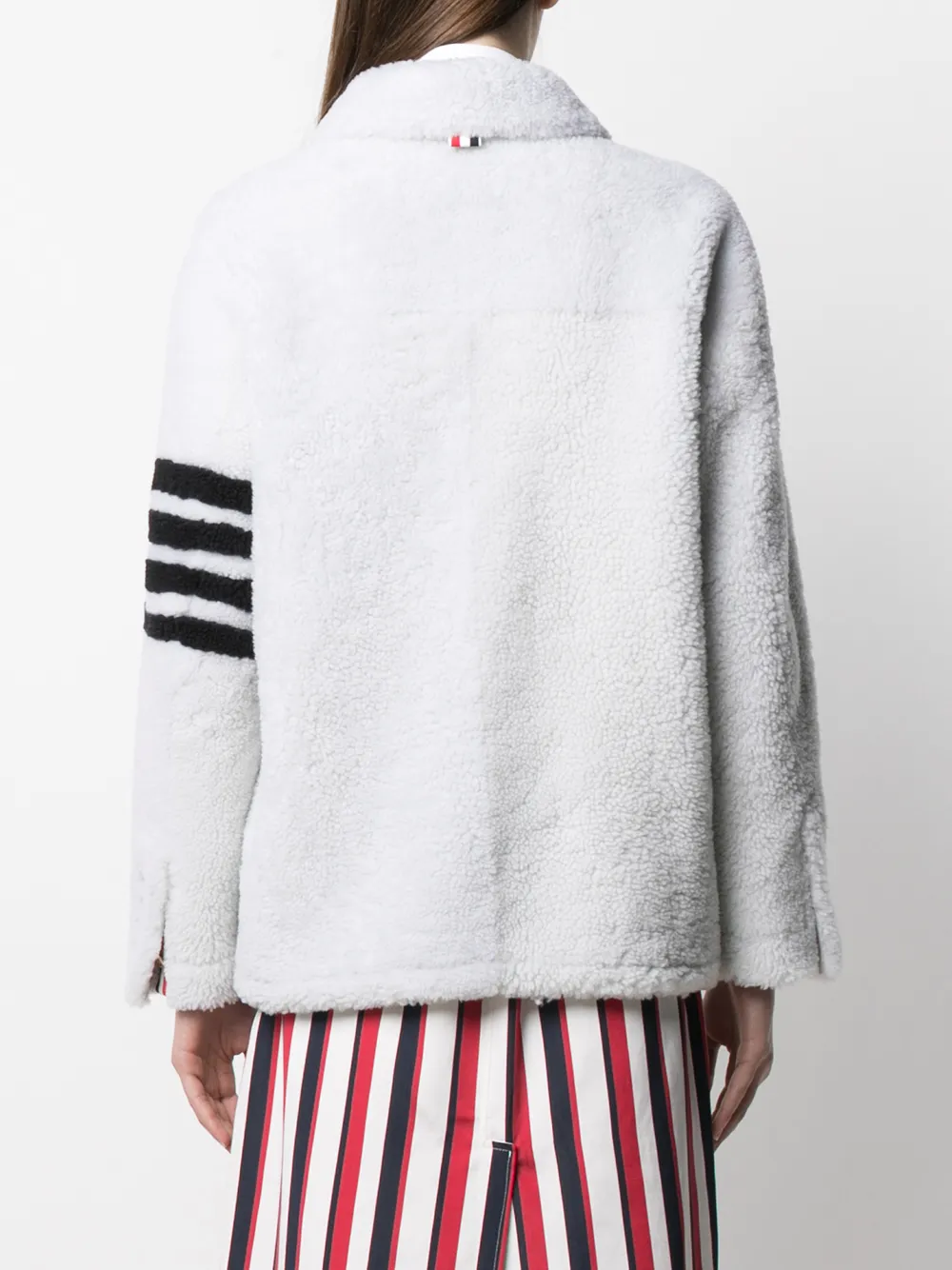 фото Thom browne куртка из овчины с полосками 4-bar