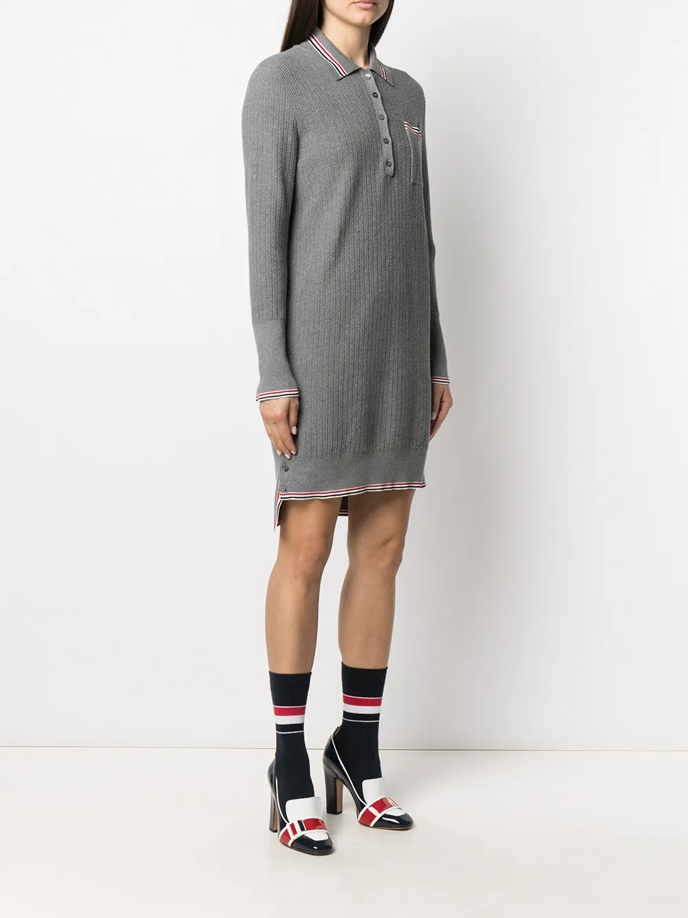 фото Thom browne платье-джемпер с полосками rwb