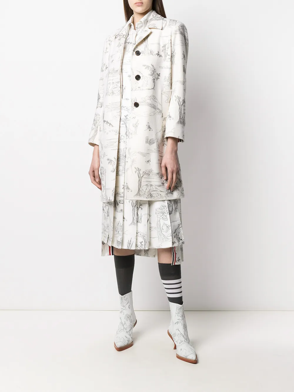 фото Thom browne рубашка на пуговицах с принтом