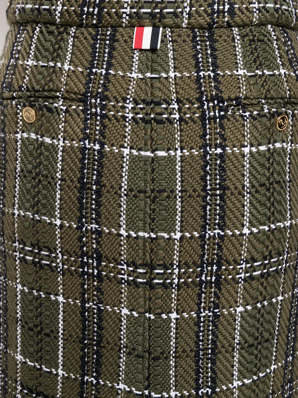 фото Thom browne твидовая юбка в клетку тартан
