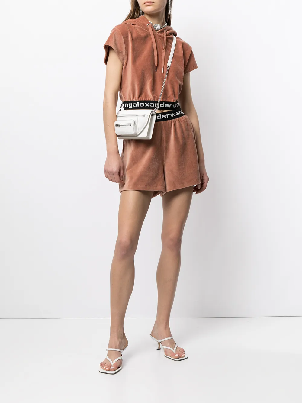 фото Alexander wang укороченное вельветовое худи