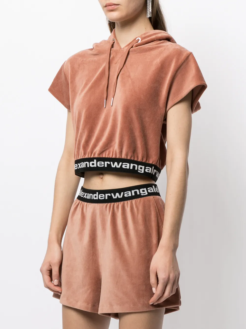 фото Alexander wang укороченное вельветовое худи