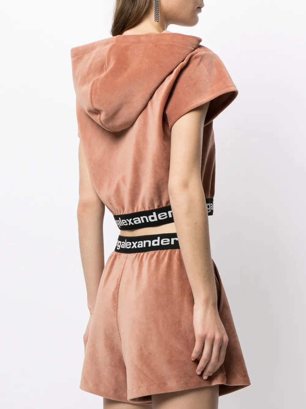 фото Alexander wang укороченное вельветовое худи