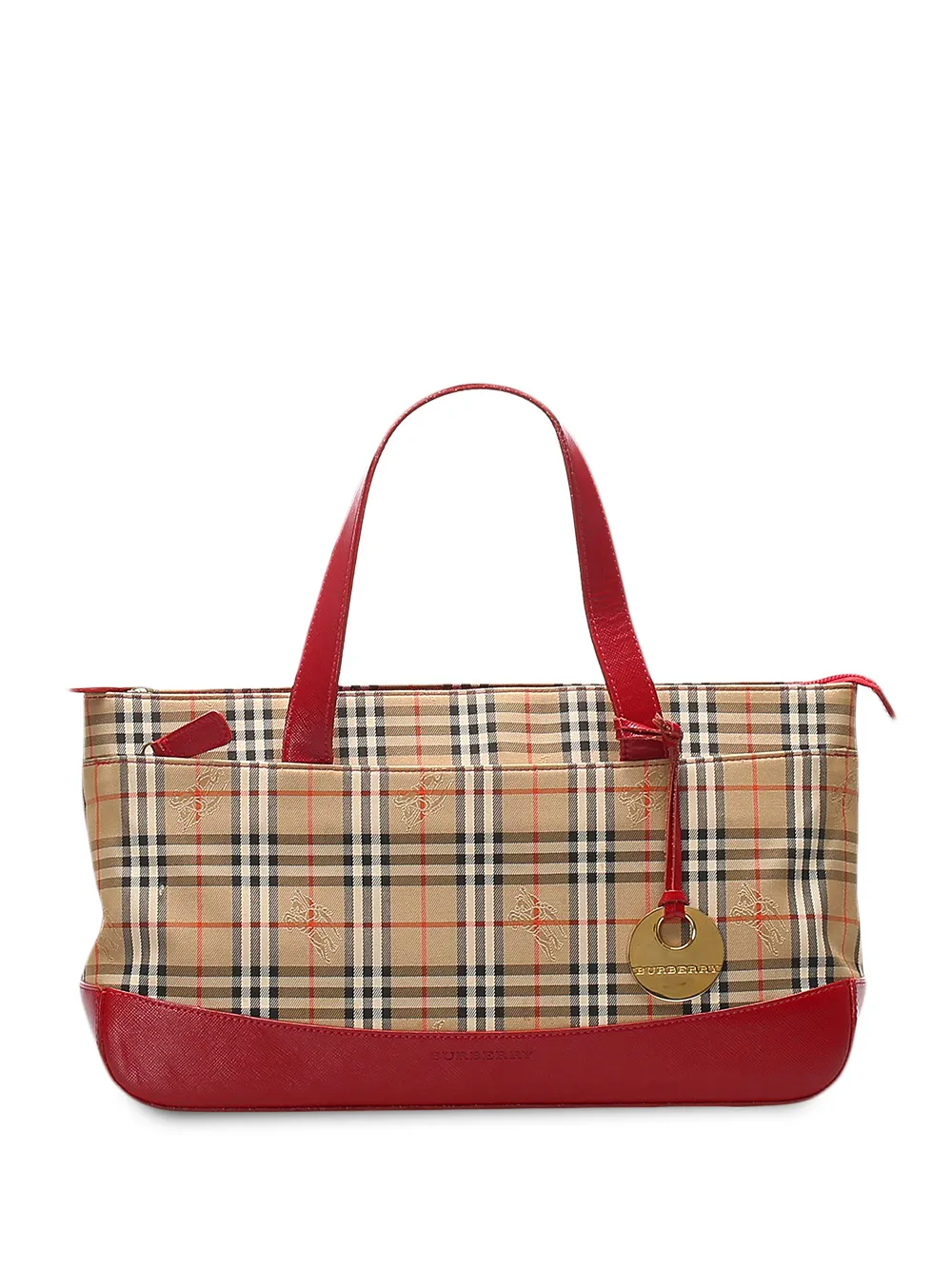 фото Burberry pre-owned сумка-тоут в клетку haymarket check