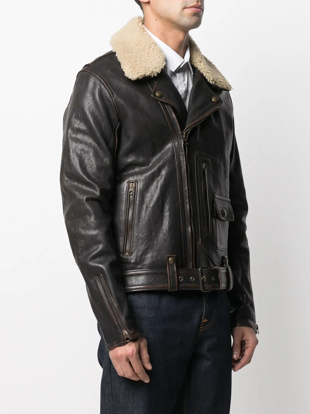 фото Belstaff байкерская куртка на молнии
