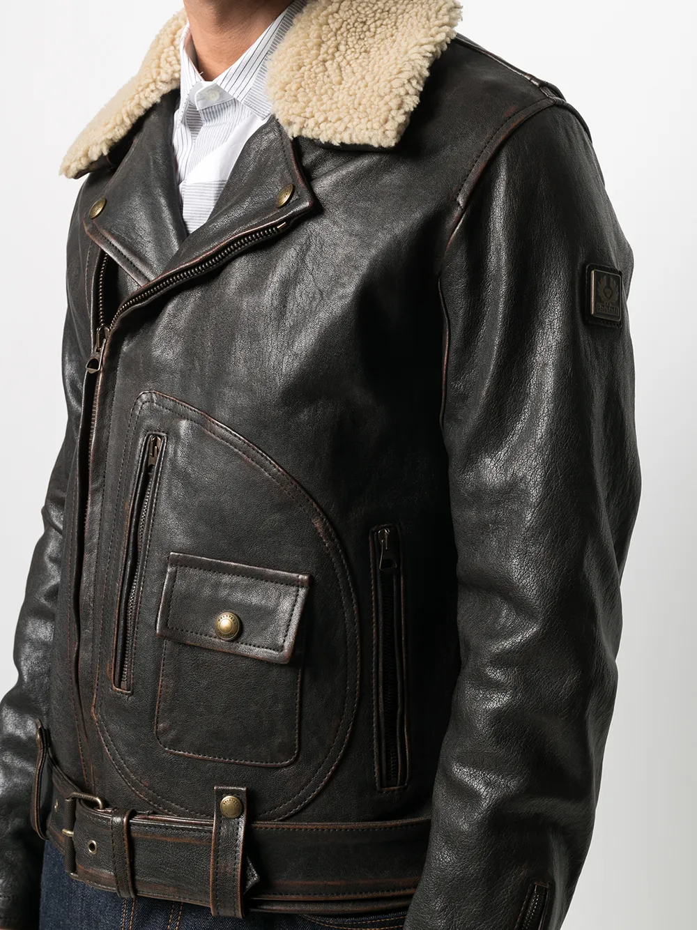 фото Belstaff байкерская куртка на молнии