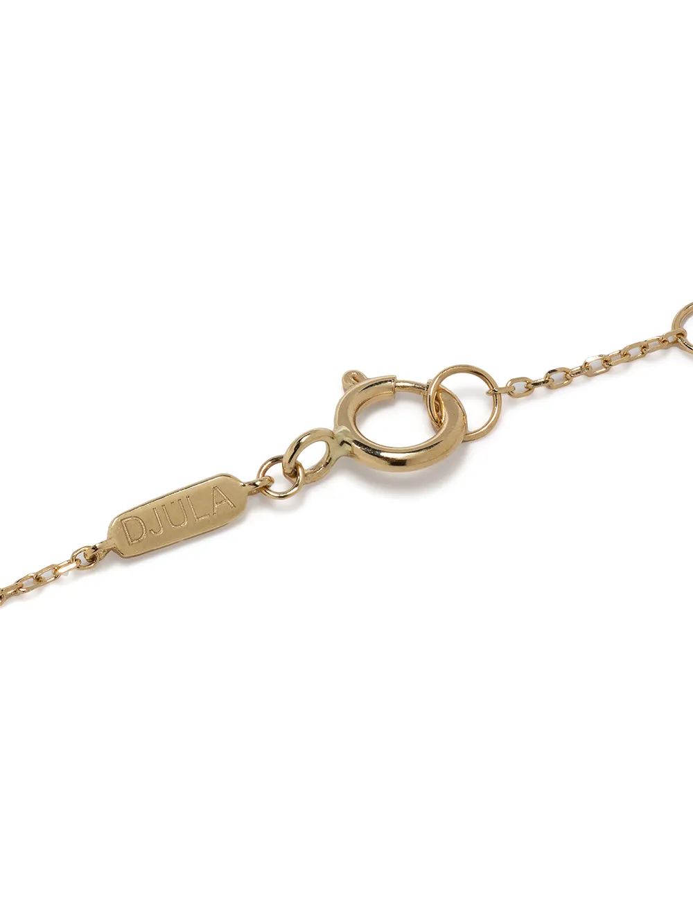 фото Djula цепочный браслет circle из желтого золота с бриллиантом