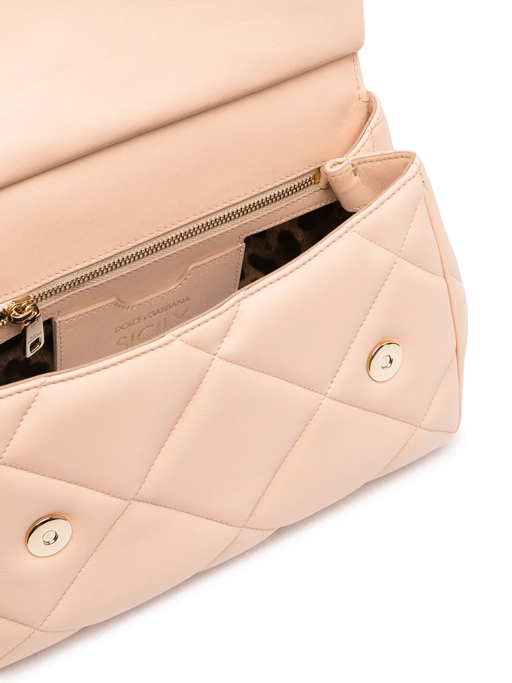 фото Dolce & gabbana стеганая сумка sicily среднего размера