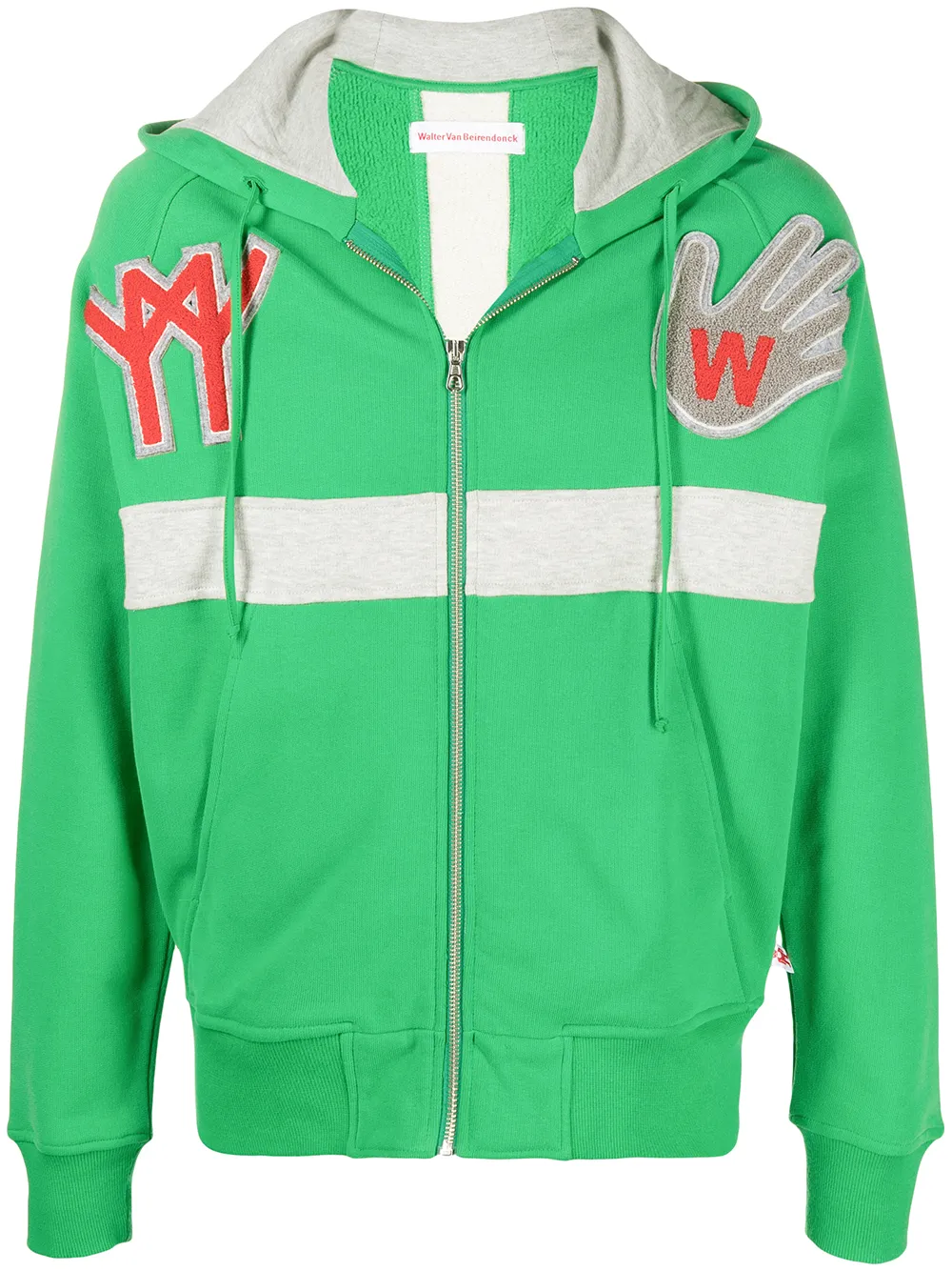 фото Walter van beirendonck pre-owned худи hand on heart на молнии