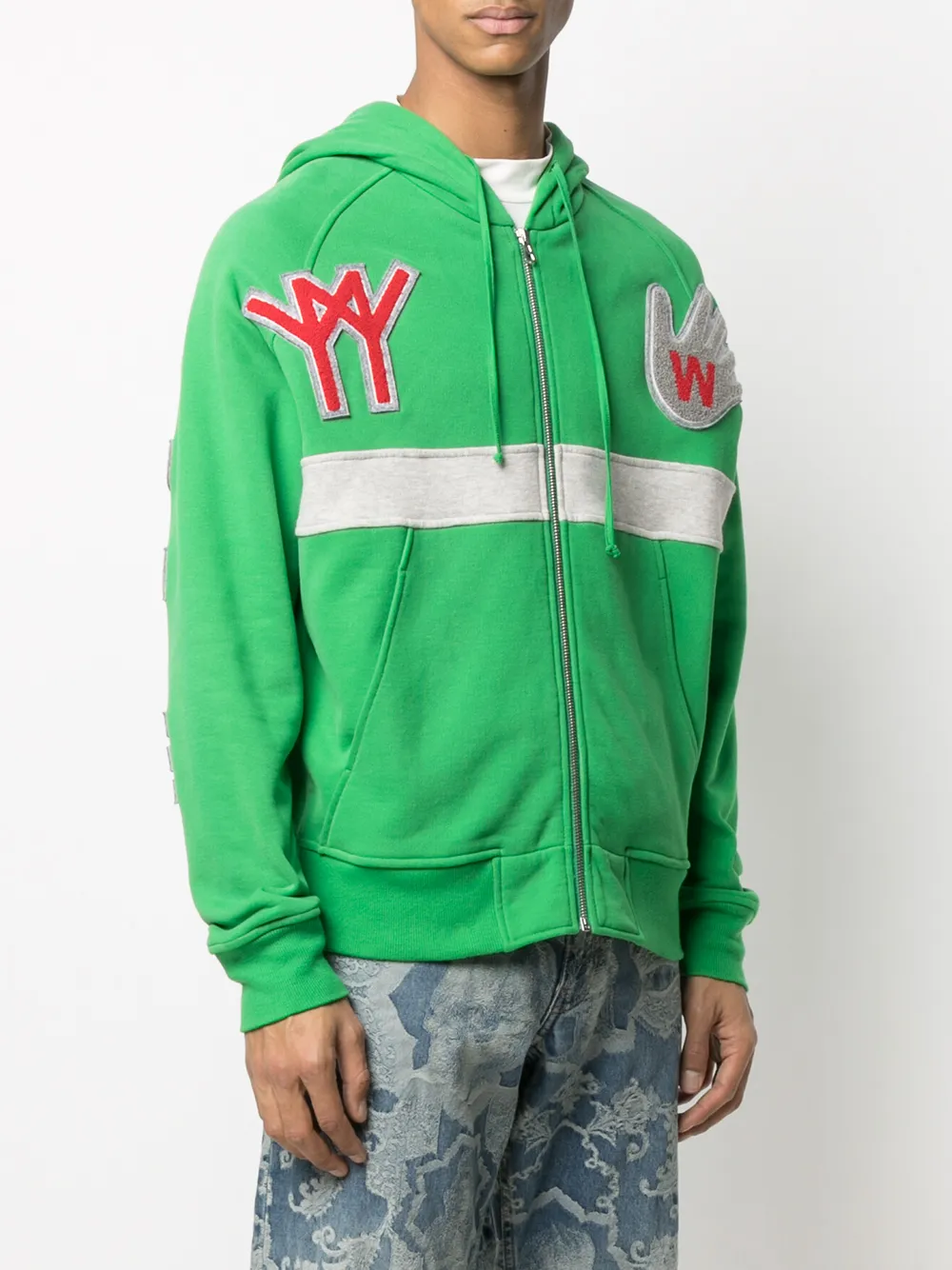 фото Walter van beirendonck pre-owned худи hand on heart на молнии