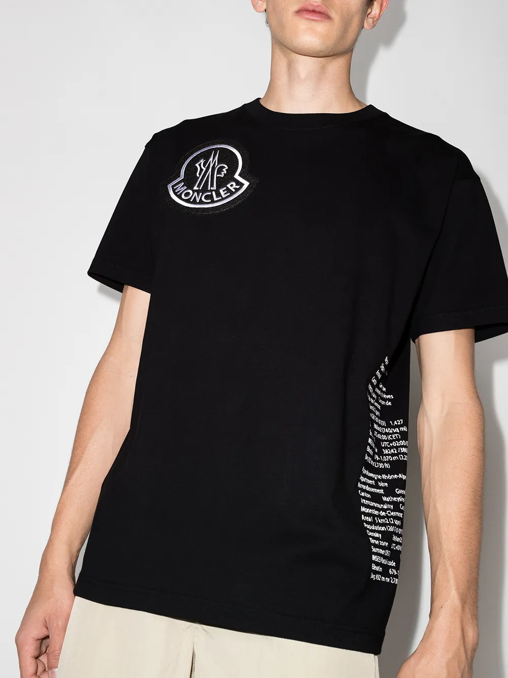 фото Moncler футболка с нашивкой-логотипом