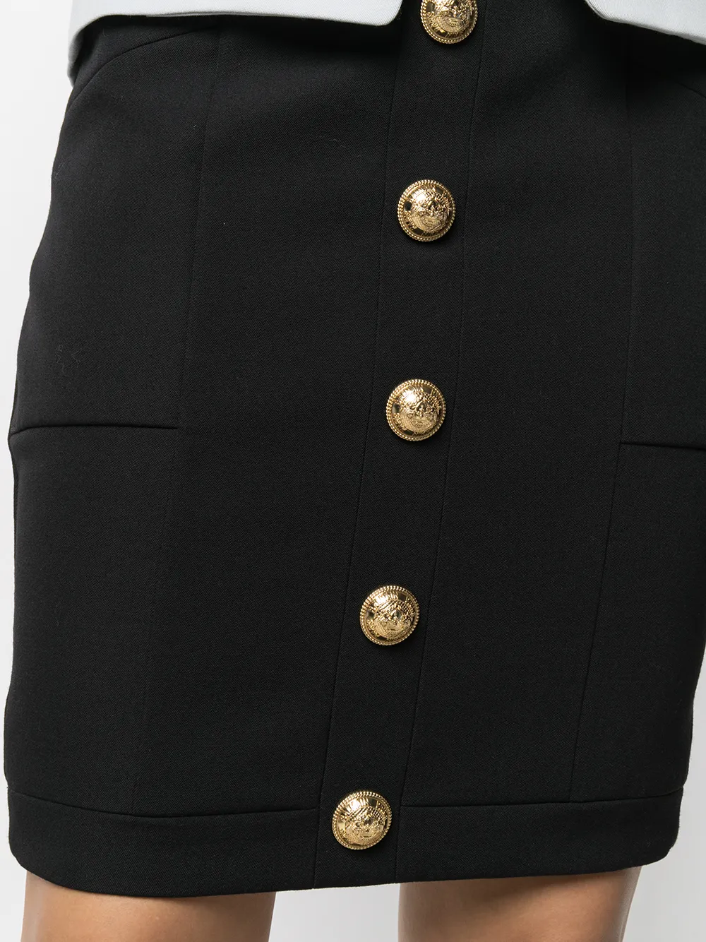 фото Balmain юбка с декоративными пуговицами