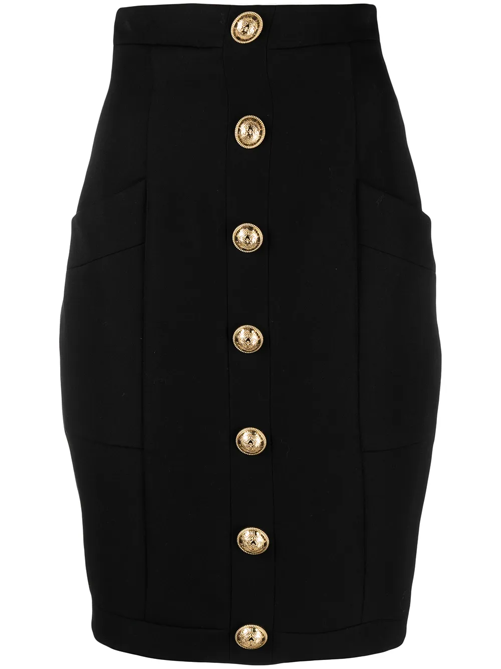 фото Balmain юбка с декоративными пуговицами