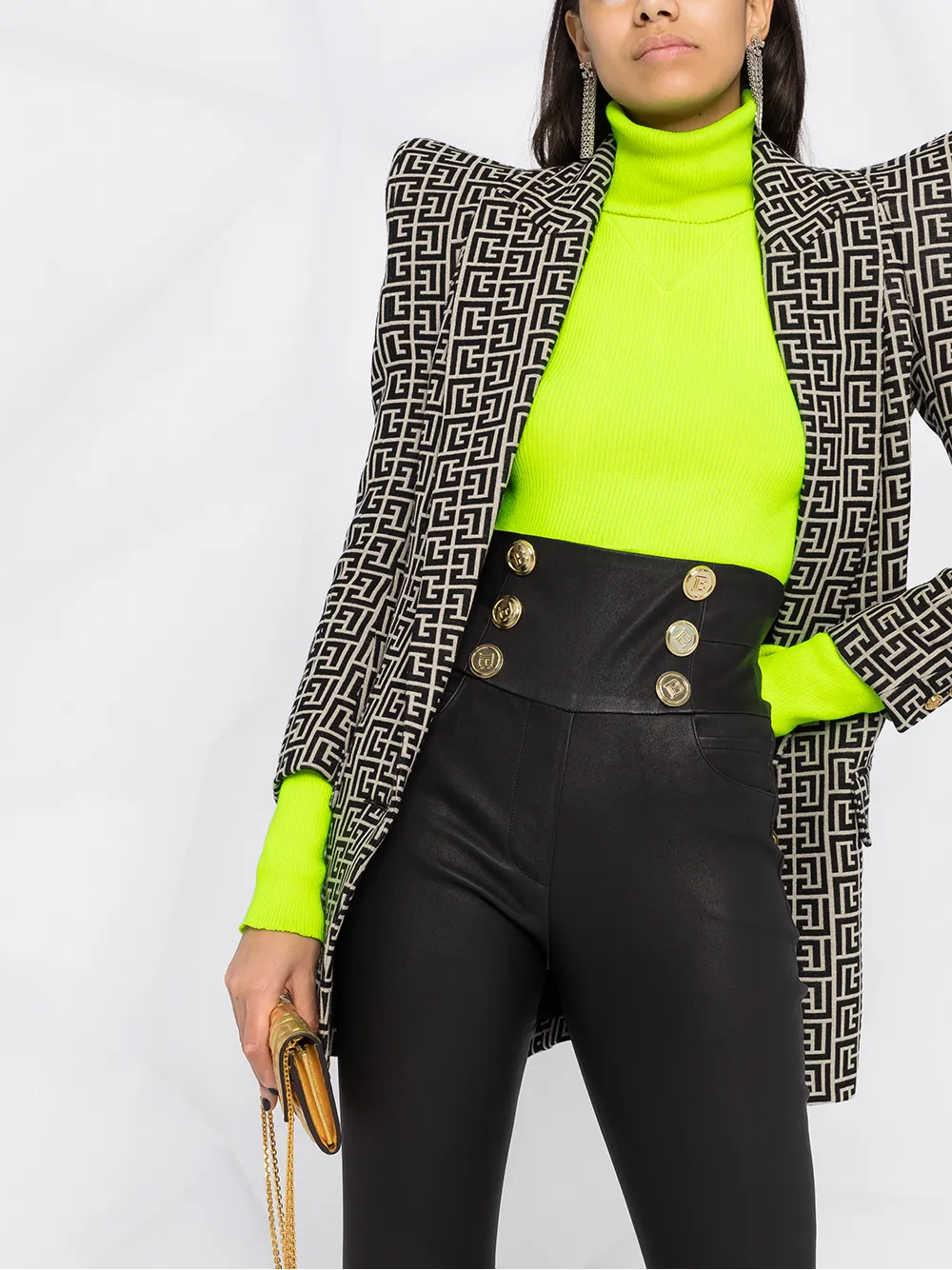 фото Balmain брюки скинни с пуговицами