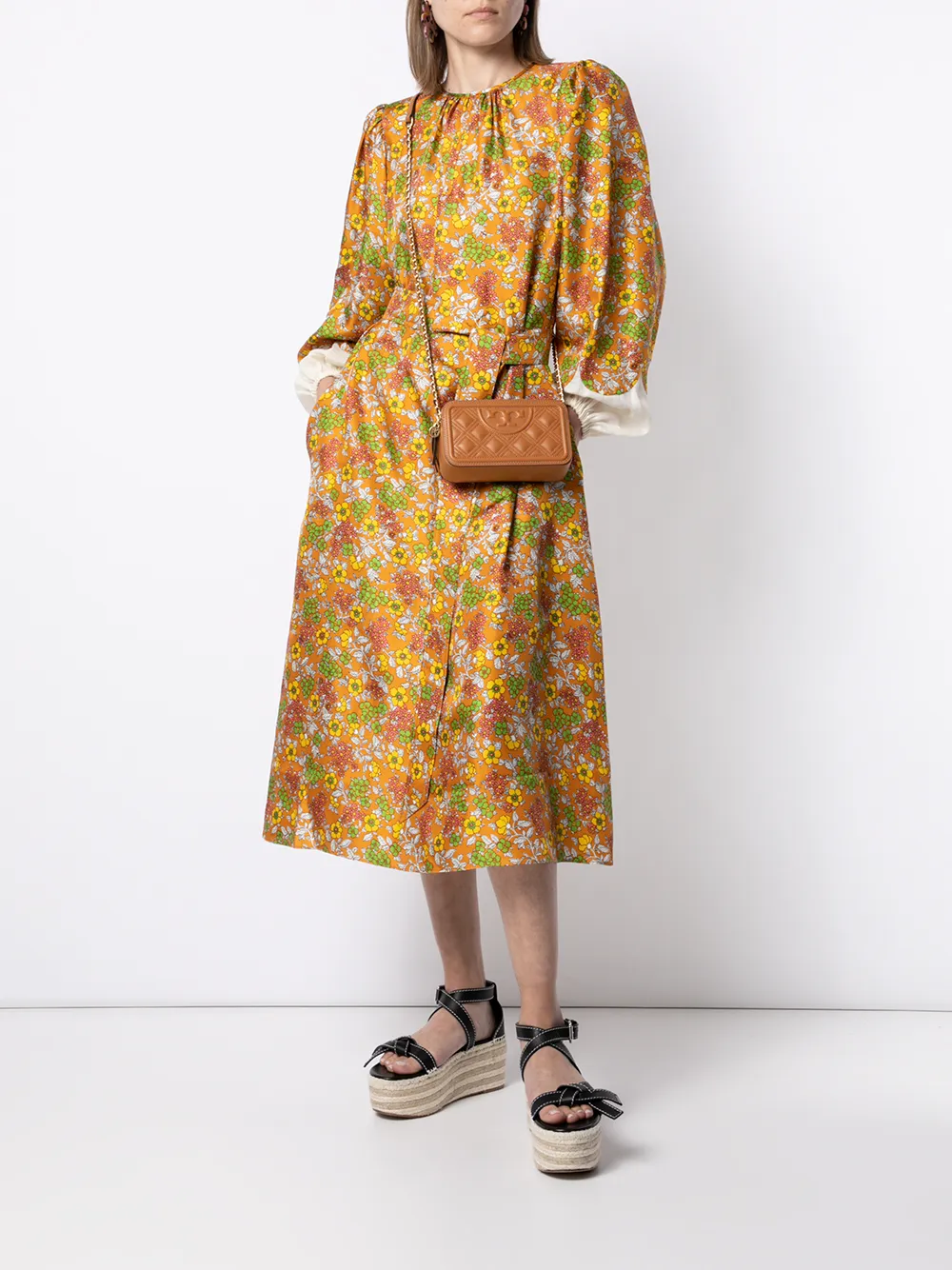 фото Tory burch платье с цветочным принтом