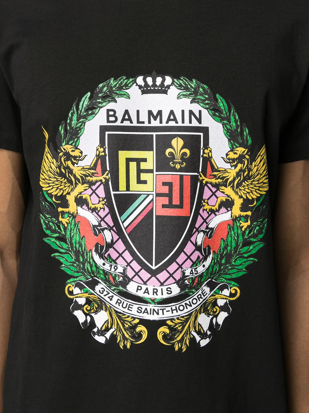 фото Balmain футболка с графичным принтом