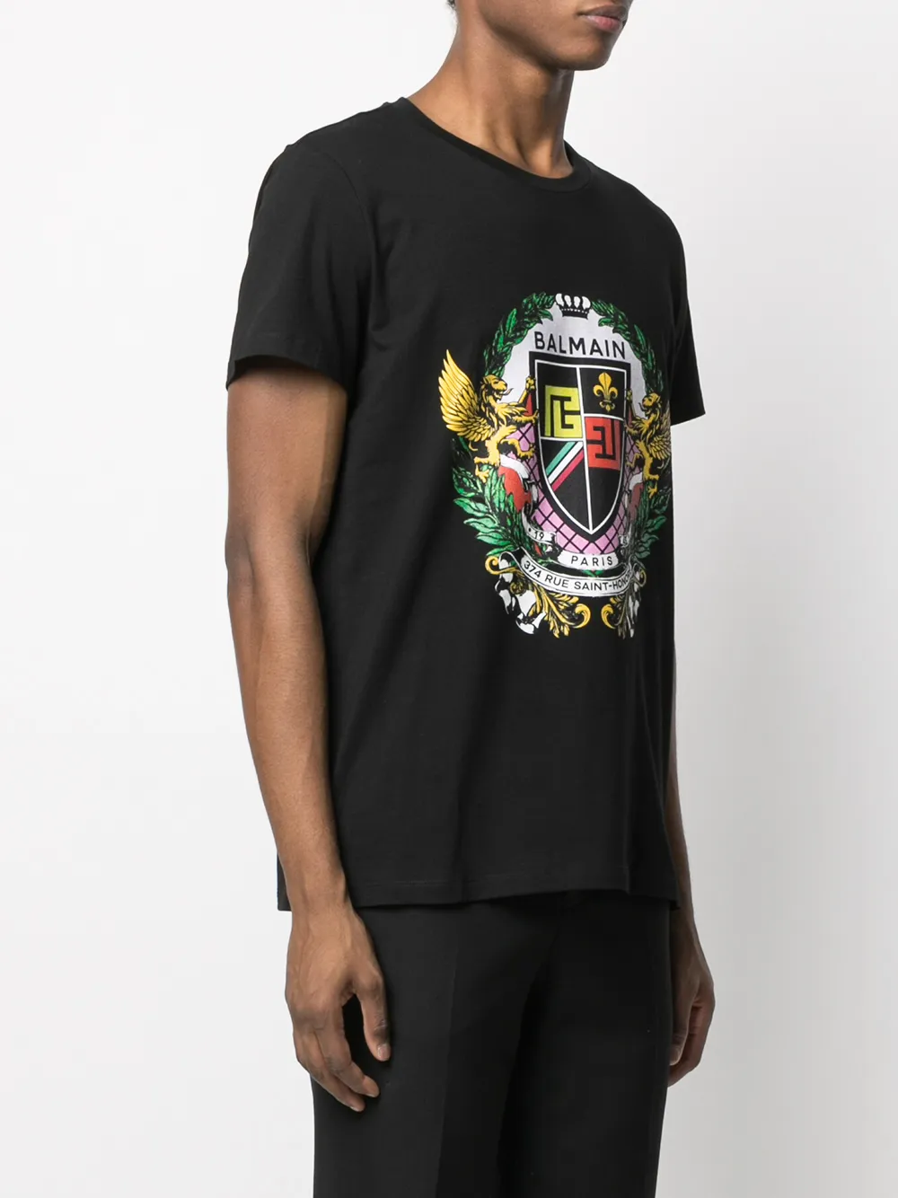 фото Balmain футболка с графичным принтом