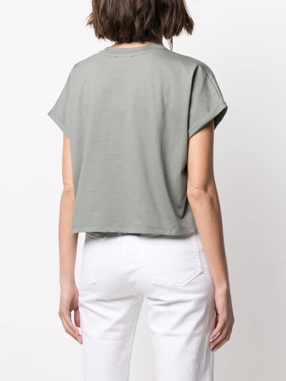 фото Balmain укороченная футболка с логотипом