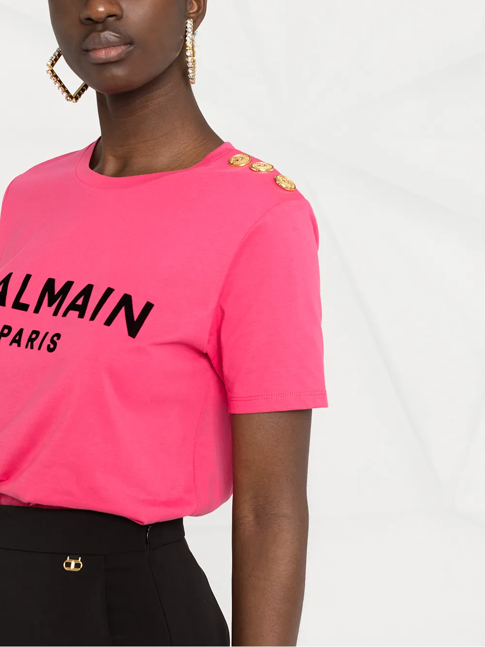 фото Balmain футболка с фактурным логотипом