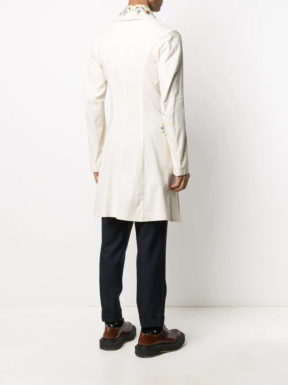 фото Walter van beirendonck pre-owned пальто revolution с вышивкой