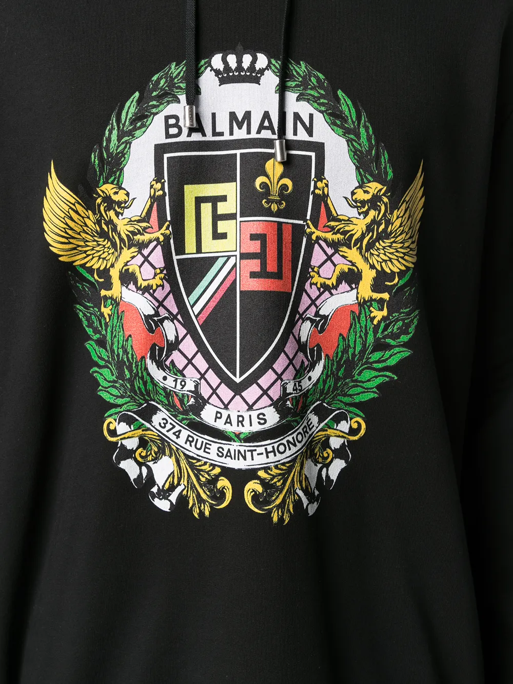 фото Balmain худи с графичным принтом