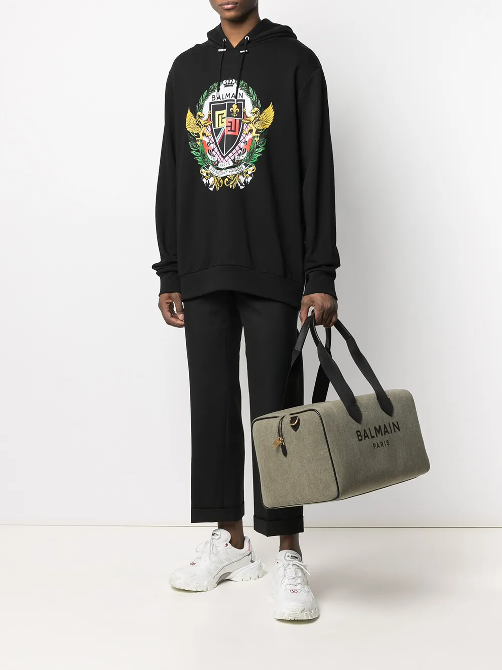 фото Balmain худи с графичным принтом