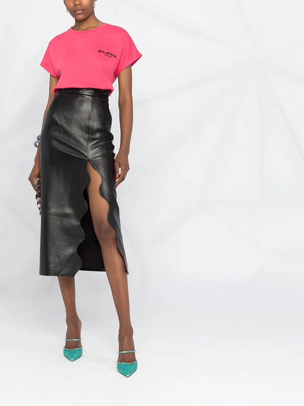 фото Balmain футболка с фактурным логотипом