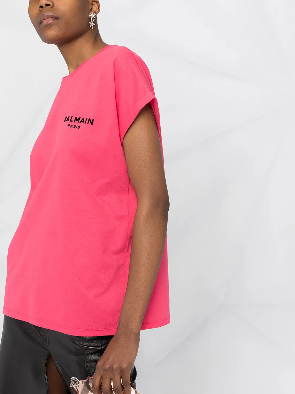 фото Balmain футболка с фактурным логотипом