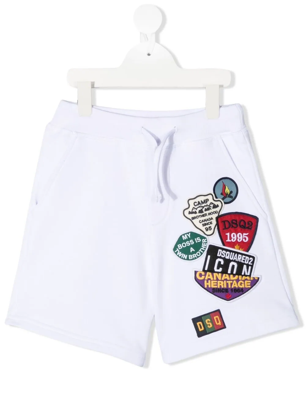фото Dsquared2 kids спортивные шорты с вышитым логотипом