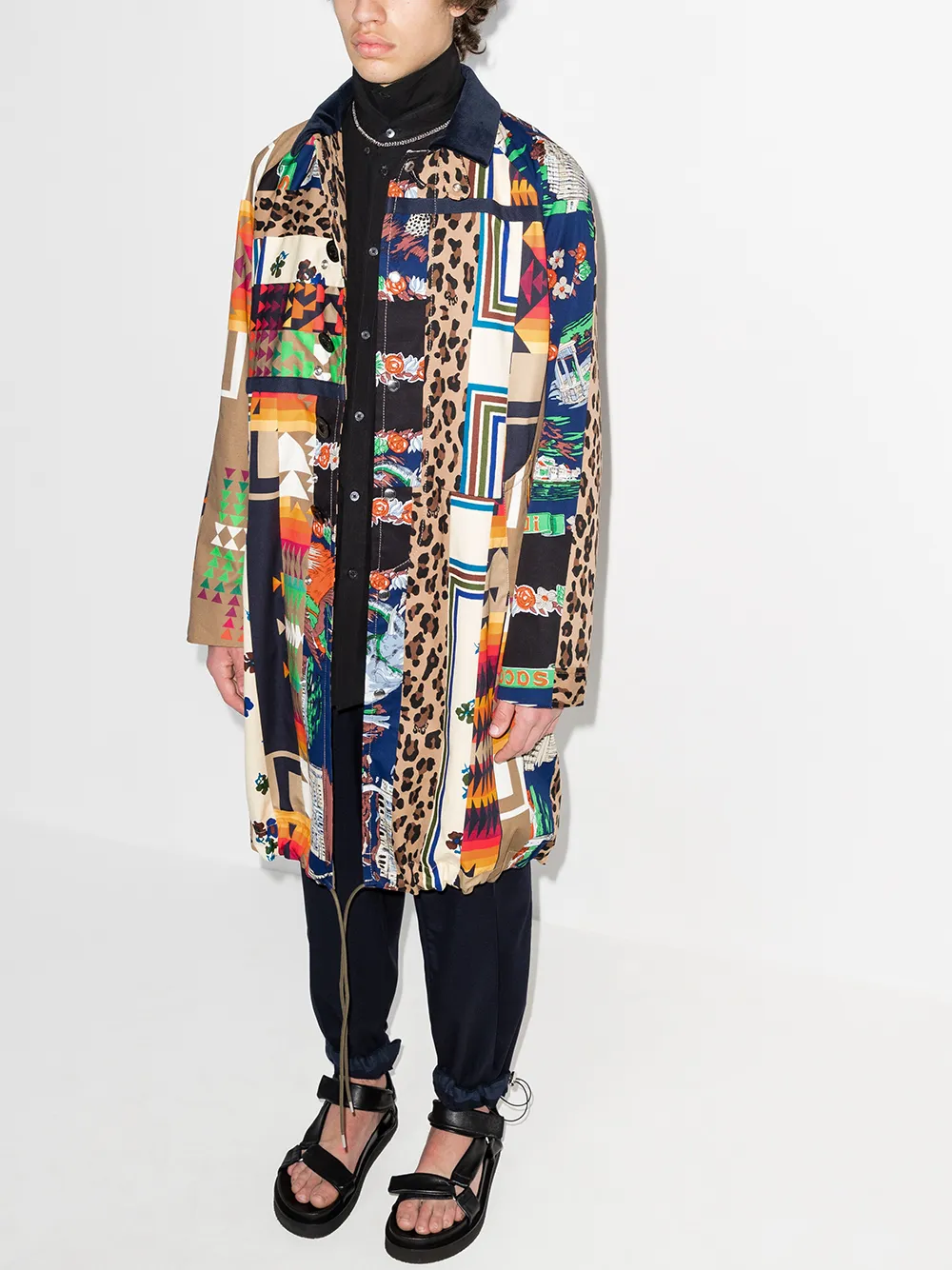 фото Sacai двустороннее пальто из коллаборации с hank willis