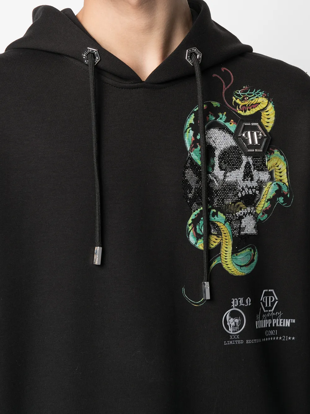 фото Philipp plein худи с кулиской и принтом