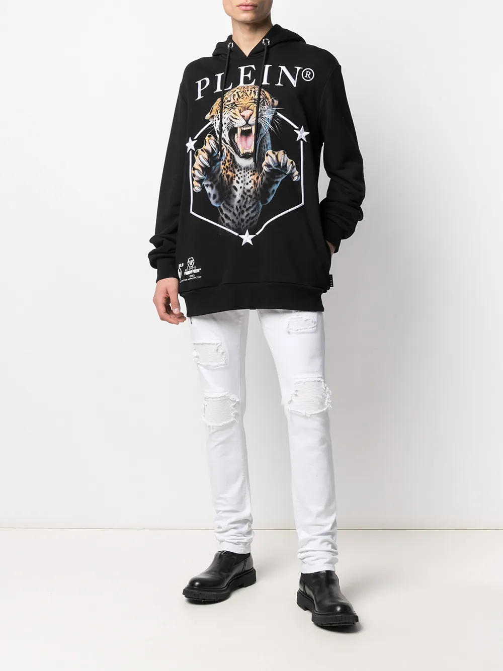 фото Philipp plein худи с длинными рукавами и принтом