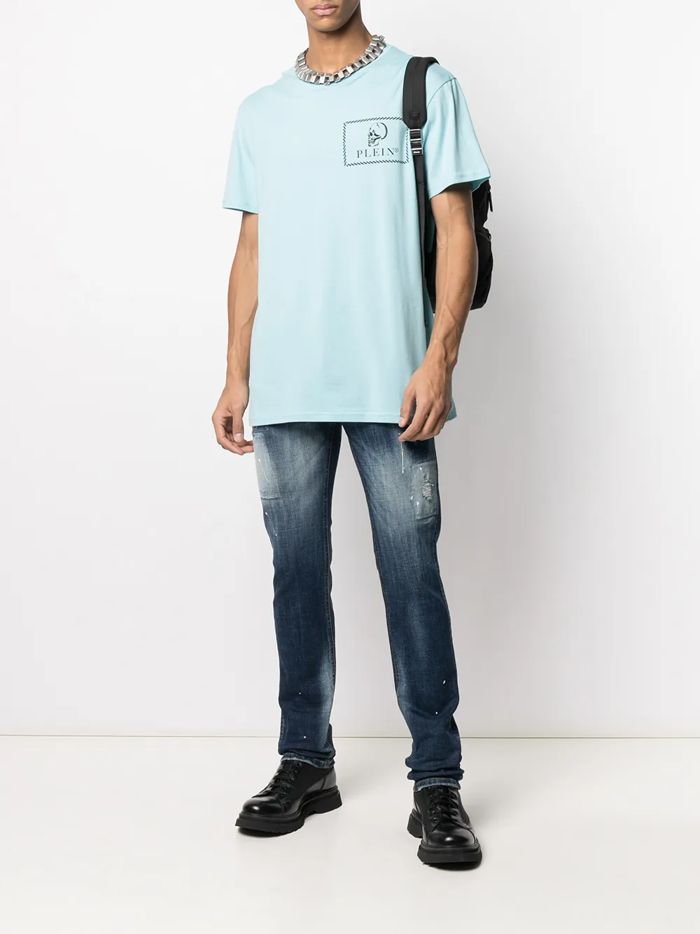 фото Philipp plein футболка с логотипом skull