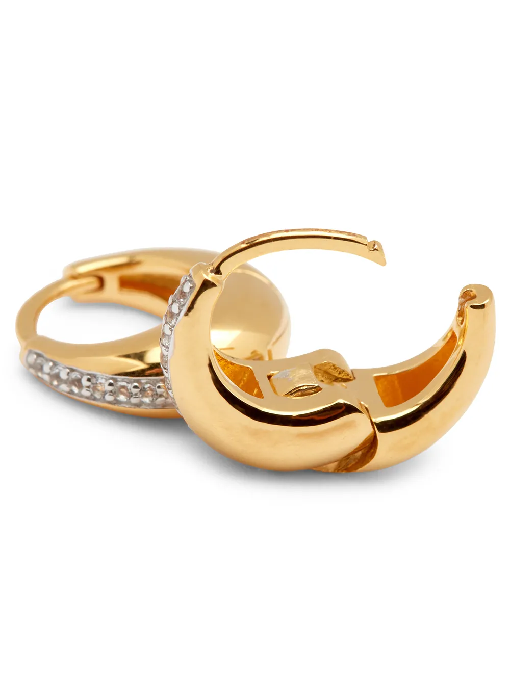 фото Otiumberg маленькие серьги-кольца из желтого золота