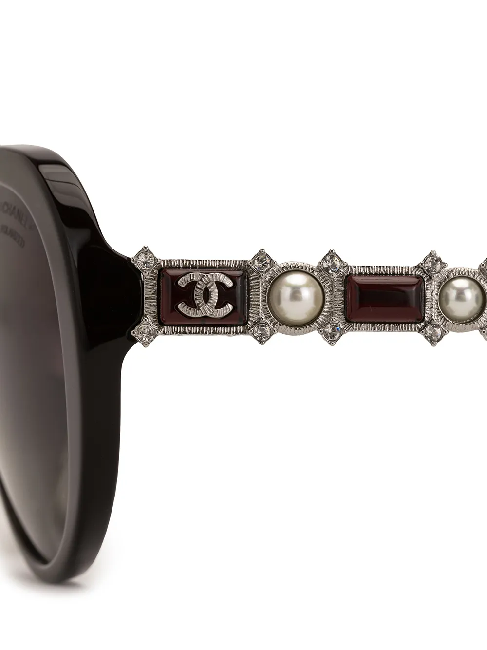 фото Chanel pre-owned солнцезащитные очки оверсайз