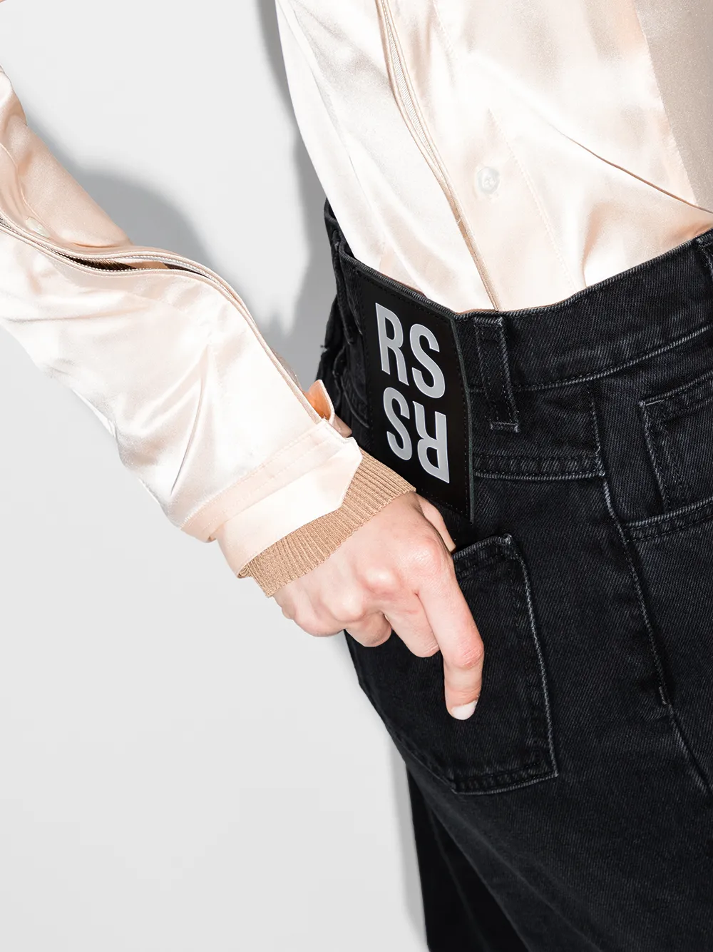 фото Raf simons расклешенные джинсы средней посадки