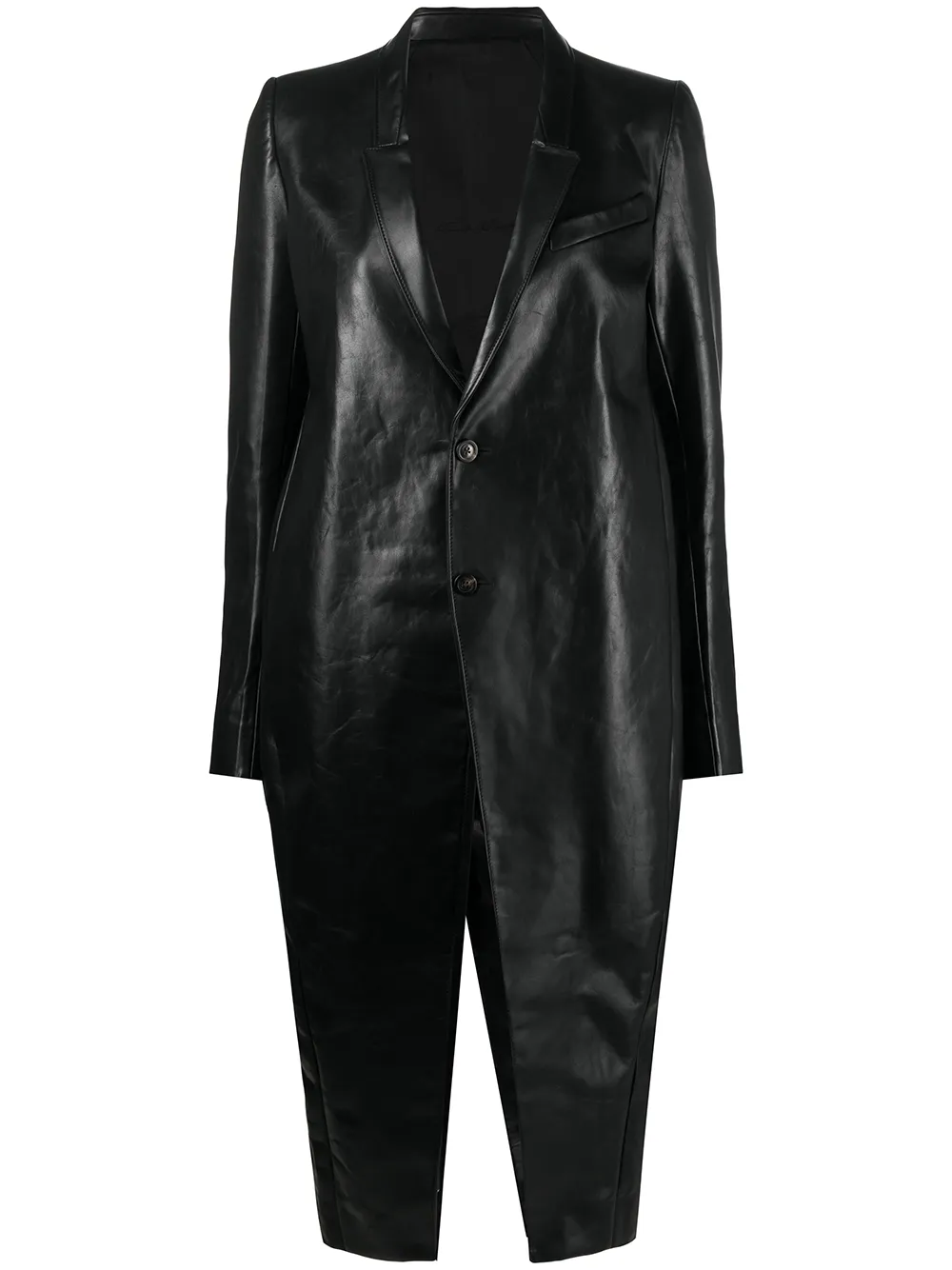 фото Rick owens пальто миди из искусственной кожи