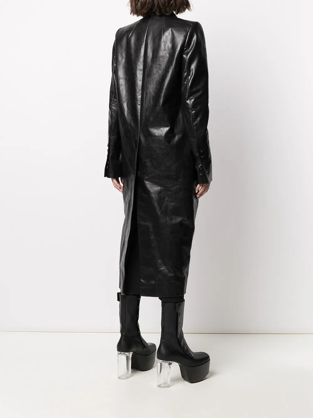 фото Rick owens пальто миди из искусственной кожи