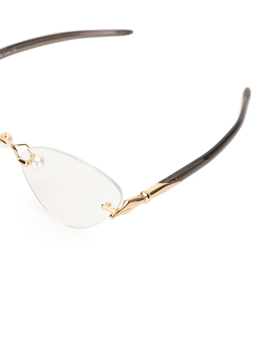 фото Percy lau очки в безободковой оправе 'кошачий глаз'