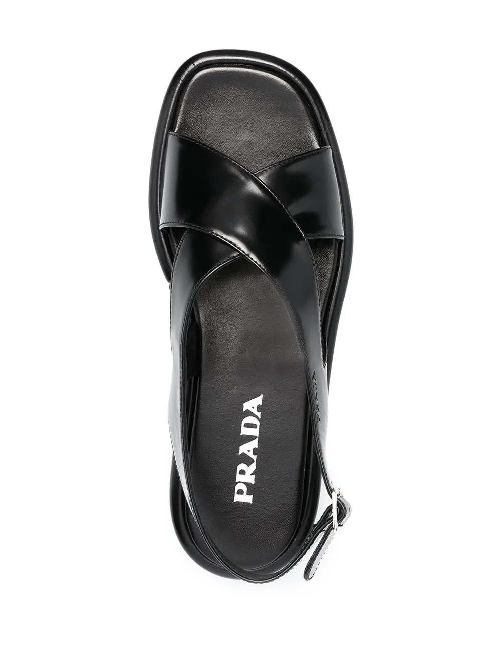фото Prada сандалии с тисненым логотипом