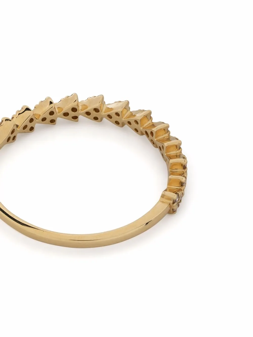 фото Djula кольцо accumulation из желтого золота с бриллиантами