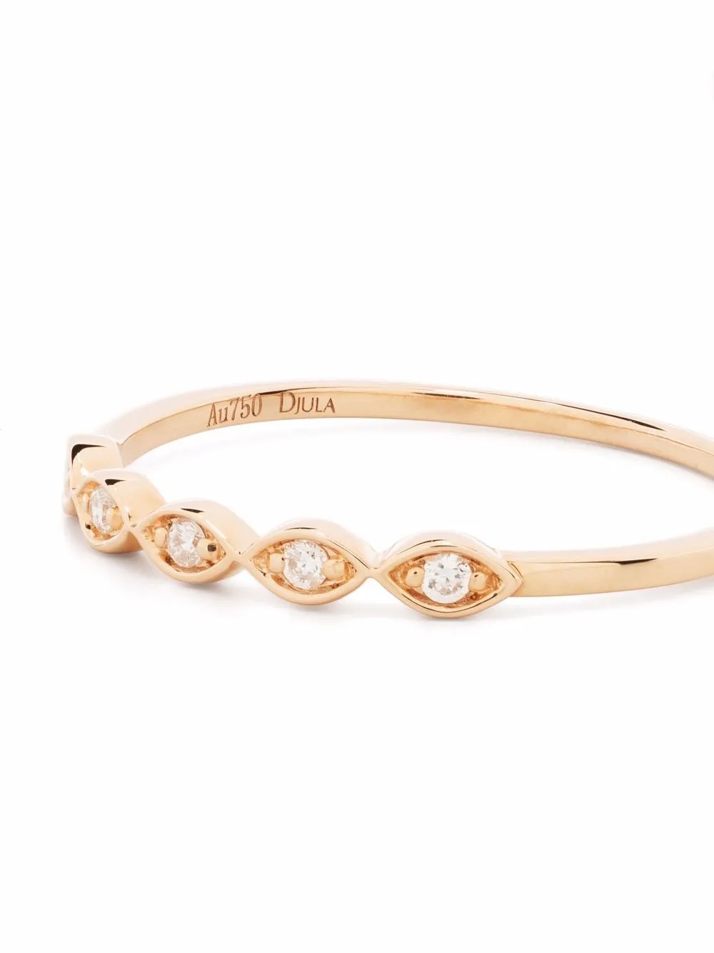 фото Djula кольцо accumulation из розового золота с бриллиантами